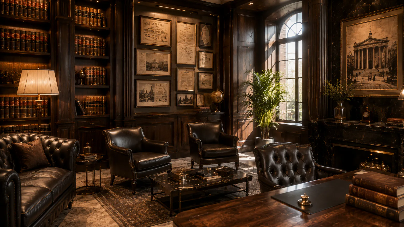 Archival photographs and founding documents from Blackstone's first Mayfair office