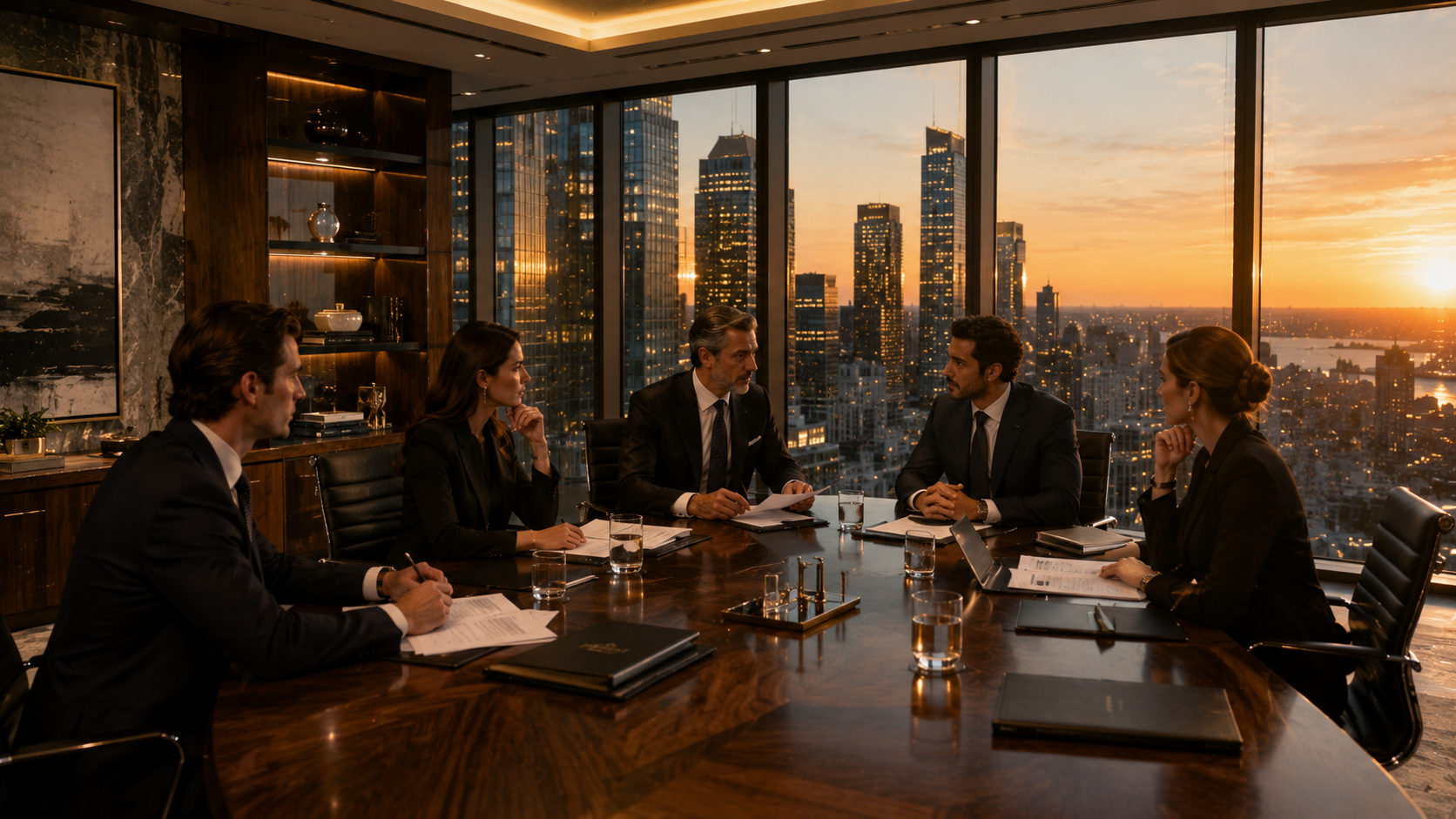 Signing room prepared for a cross-border acquisition