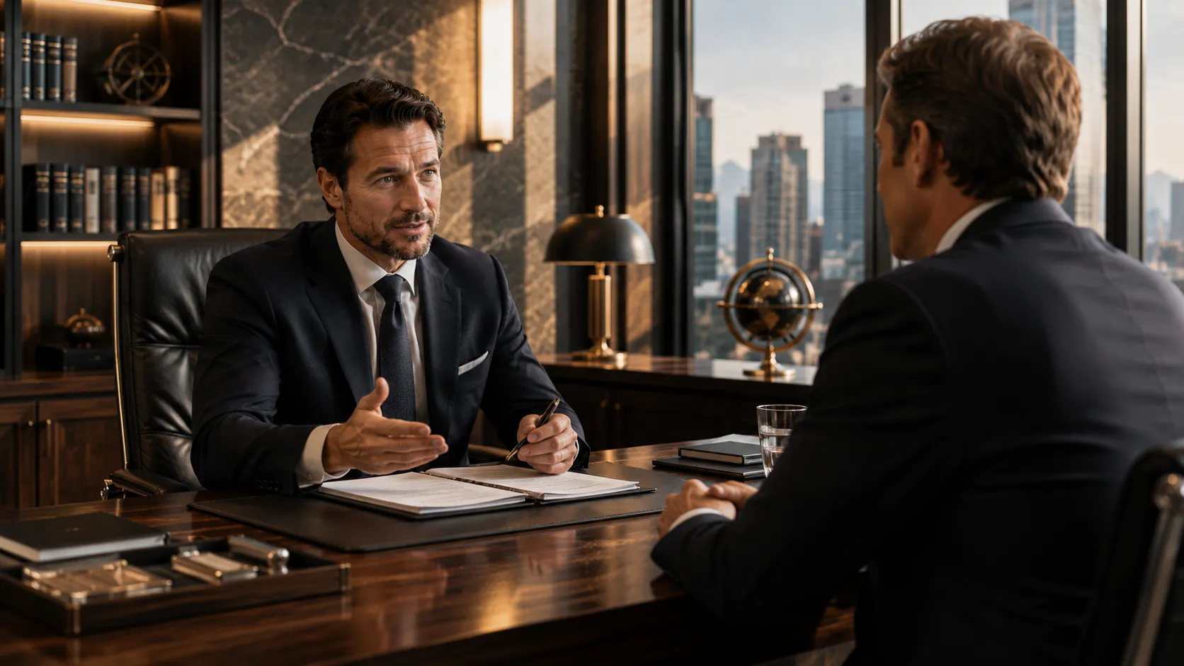 A confidential consultation in progress